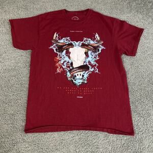 CVLA Shirt Mens Large Red Bull Skull Snake Rebel Youth Graphic Tee Tagless